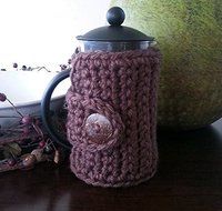 Brown Handmade French Press Cozy Coffee Press Cozy N2