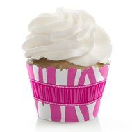 Pink Zebra - Cupcake Wrappers - Set of 12