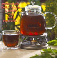 GROSCHE Cairo Premium Teapot Warmer with tea lite candle. For glass teapot and other heatproof dish warming use. N6
