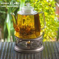 GROSCHE Cairo Premium Teapot Warmer with tea lite candle. For glass teapot and other heatproof dish warming use. N7
