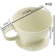 DOWONSOL Ceramic Porcelain milky white Coffee maker Dripper Sever Set Coffee Filter Cone N10