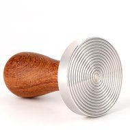 Kteam 58mm Stainless Steel Wooden Handle Coffee Tamper Barista Espresso Tamper Base Coffee Bean Press N5
