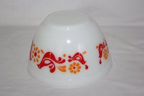 Vintage 1970's Glass Pyrex " Friendship Pattern " 1 1/2 Pint - Mixing Batter Nesting Bowl #401 N2
