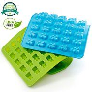 Candy Silicone Molds &amp; Ice Cube Trays, SENHAI 3 Pack Gumdrop Jelly Molds, Chocolate Molds, Gummy Bear Candy Molds... N6