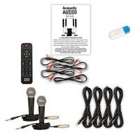 Acoustic Audio AAT1000 Tower 5.1 Speaker System with USB Bluetooth 2 Mics and 4 Extension Cables N2