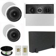 Theater Solutions 5.1 Home Theater 8&quot; and 6.5&quot; Speakers, Center, 8&quot; Powered Sub and More TS6C8CL51SET1