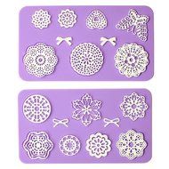 Multi Circle Flowers Lace Mat Wedding Cake Decoration Tool Flower Embossing Lace Fondant Moulds Cupcake Toppers... N3
