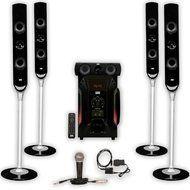 Acoustic Audio AAT1000 Tower 5.1 Speaker System with Optical Input and Microphone N2