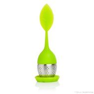 Loose Leaf Tea Infuser Strainers Filters. Silicone Micro Perforated Stainless Steel Ball Come with a Drip Tray... N2