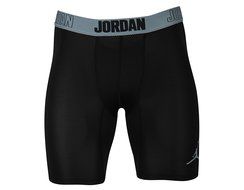 Nike Mens AJ All Season Compression 6&quot; Traning Shorts Cool Grey/Black 642344-091 Size Medium N8