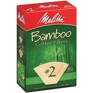 Melitta Bamboo Paper Cone Coffee Filters with Double-Crimped Filter Design (Pack of 160)
