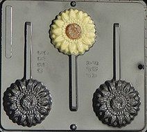 Gerbera Flower Lollipop Chocolate Candy Mold 3360