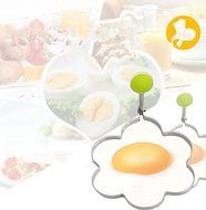 Fu&#039;s store(TM) DIY Fried Eggs Moulds Making Eggs Mould Food Grade 304 Stainless Steel Kitchen Cooker 6 Shapes... N8