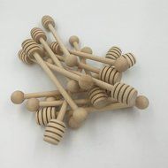 Dealglad&reg; 50Pcs Portable Mini Wooden Jam Honey Dipper Stirring Rod Honey Muddler Stick Spoons N7