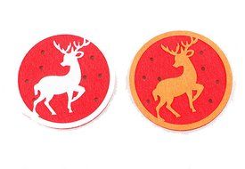 Genluna Christmas Coffee Coaster Winter Art Soft Coasters Snowman 2pcs N5