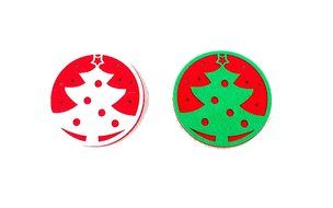 Genluna Christmas Coffee Coaster Winter Art Soft Coasters Snowman 2pcs N6