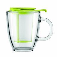 Bodum Yo-Yo Set Mug and Tea Strainer, 10-Ounce, Off-White N3