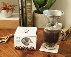 European Stainless Steel Single Cup Pour Over and Hand Drip Coffee Dripper / Filter with Stand | For Brewing Methods N8