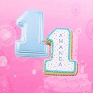 Dealglad Number One DIY Cake Mold Pad Tin Ideal Baby 1st Birthday Party Celebration N5