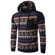 Men's Outwear,Laimeng Cotton Retro Long Sleeve Hoodie Hooded Sweatshirt Tops Jacket Coat Outwear (XXL, Black) N7