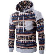 Men's Outwear,Laimeng Cotton Retro Long Sleeve Hoodie Hooded Sweatshirt Tops Jacket Coat Outwear (XXL, Black) N8