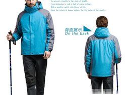 Hanxue Mens Hiking Ski Jacket Softshell 3 in 1 Hiking Raincoat Plus Size Men Waterproof Sportswear with Removable... N10