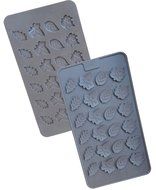 Mini Skater Set of 2 Psc 12-cavity Silicone Christmas Silicone Mold for Making Soap, Candle, Candy, Chocolate,... N18