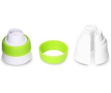 Piping Bags, MCIRCO 3 X ColorSwirl 3-Color Coupler for Large Size Russian Piping Tips and 3 X Reusable Pastry... N9