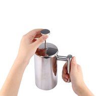 Cafetiere 350ML Stainless Steel Insulated Press Coffee Tea Maker with Filter Double Wall N4