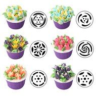 Piping Bags, MCIRCO 3 X ColorSwirl 3-Color Coupler for Large Size Russian Piping Tips and 3 X Reusable Pastry... N13