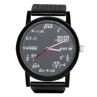 The Equation Unisex Quartz Water Resistant Analog Black Strap Watch N2