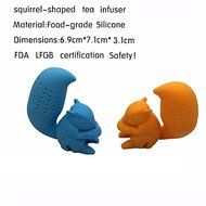 Honice Squirrel Tea Infuser Strainer Creative Cartoon Food Grade Silicone Cute Animal Tea Filter Bags Teaspoon... N4