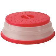 BPA Free, Durable Silicone Construction Microwave Cover in Red N2