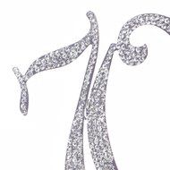 70 Cake Topper for 70th Birthday or Anniversary Rhinestone Number Party Supplies (Silver) N6