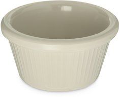 Carlisle S279-842 12 Piece Melamine Fluted Ramekin Cash and Carry Set, 2-Ounce Capacity, 1.43" Height, Bone (Case...
