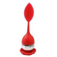 Cute Silicone Stainless Steel Leaf Tea Strainer Teaspoon Infuser Spice Filter N4