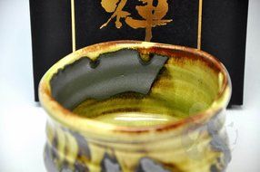 Japanese Mino Yaki ware Matcha Bowl Green Tea 11.5 / 11.5 / 8cm (4.5 / 4.5 / 3.1inch)[7350] N5