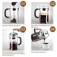 Homitt 34oz French Press Coffee Maker & Tea Maker (8-Cups) with 3 Extra Replacement Screen Mesh,1 Stainless Steel... N13