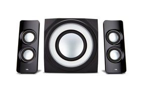 Cyber Acoustics 2.1 Bluetooth Speaker System with LED Lighting Effects, Black (CA-SP34BT) N5