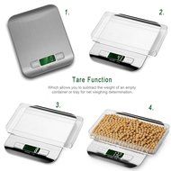 Bengoo Digital Food Scale Kitchen Scale Slim Stainless Multifunction Scale with LCD Display and Tare Function-Silver N6