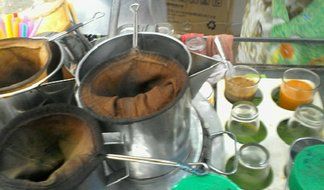 Cloth Lint Sock coffee strainer, Bag old traditional Ancient,Thai coffee Filter, Tha Tea Filter, Fruit Smoothie... N7
