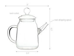 Tea gift Glass Teapot Duo, 16oz/470ml with Fab Flowering Tea (2 Blooms) N15