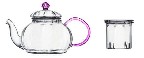 Tea gift Glass Teapot Duo, 16oz/470ml with Fab Flowering Tea (2 Blooms) N16