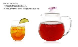 Tea gift Glass Teapot Duo, 16oz/470ml with Fab Flowering Tea (2 Blooms) N22