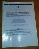 PARASOUND P/HP - 850 Stereo Preamplifier manual
