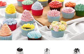 Drhob 24 Pcs Icing Piping Nozzles Pastry Tips Cake Sugarcraft Decorating Tool Set ( Color: Silver) N5