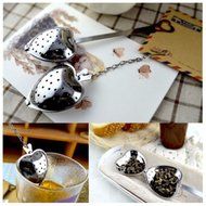 1/2pcs Stainless Steel Heart Shaped Tea Infuser Spoon Strainer Steeper Filter N3