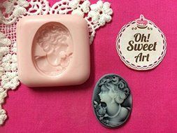 Lady II Cameo Silicone Mold By Oh! Sweet Art FDA Approved for Food N2