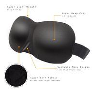 Sleep Mask- Contoured &amp; Comfortable Eye Mask for Sleeping &amp; Free Ear Plugs Carry Pouch. Lightweight 3D Blindfold... N6