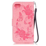iPhone 7 Case, iPhone 7 Wallet Case,PHEZEN Beauty Luxury Handmade Rose Flower Butterfly Bling Diamond PU Leather... N27